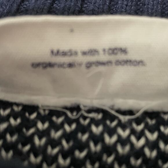 GAP Teen Sweater Size 10 Girl Blue White Fair Isle Cotton Preppy Holiday Ski - Picture 6 of 8